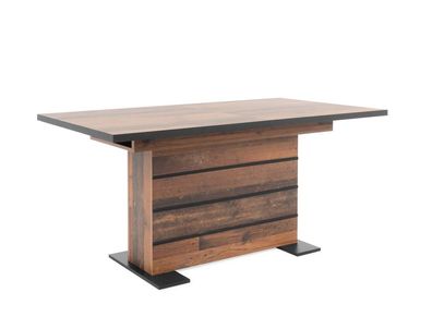 Säulentisch Melvin Old Style Schwarz 160(200)x90 cm Esstisch Tisch