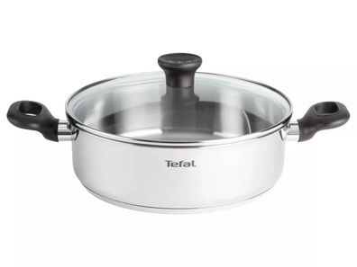 Tefal Duetto Edelstahl-Servierpfanne Topf 24cm für alle Herdarten geeignet