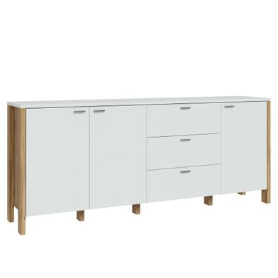 Sideboard Samuel 5 Secret Grey 206x87x42 cm Schrank Wohnzimmer