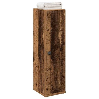 vidaXL Badezimmerschrank mit Rollenhalter Altholz-Optik 20,5x22x72 cm