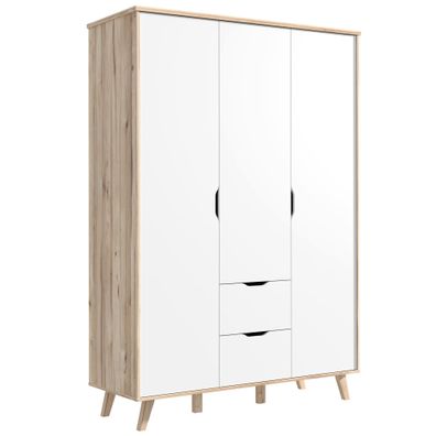 Kleiderschrank Vanadis 1 weiß 140x202x53 cm Schlafzimmer