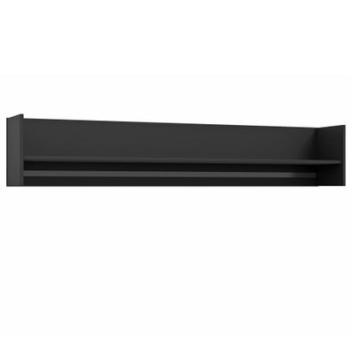 Wandboard Anouk 7 Schwarz 160x30x25 cm Wandregal Regal Wandboard