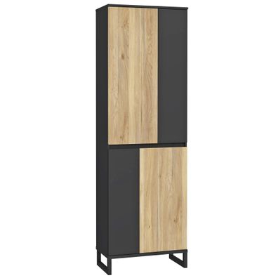 Garderobenschrank Quinto 1 Mauvella Oak 65x202x34 cm Garderobe Schrank