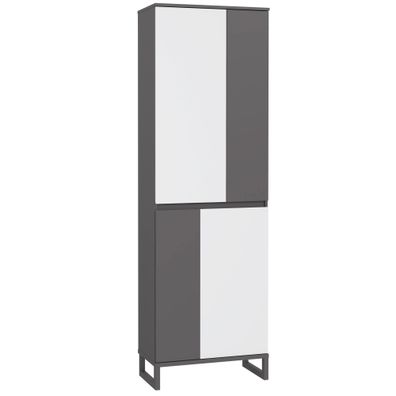 Garderobenschrank Quincy 1 Secret Grey 65x202x34 cm Garderobe Schrank