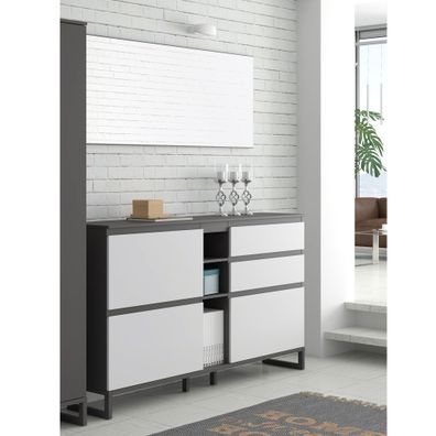 Garderobe Quincy 15 Secret Grey 180x180x35 cm Schuhschrank Diele