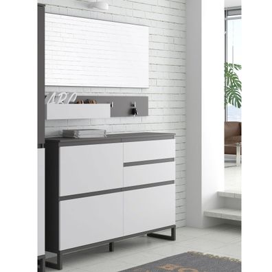 Garderobe Quincy 16 Secret Grey 170x180x35 cm Schuhschrank Diele