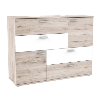 Kommode Skip 3 Sandeiche 125x96x42 cm Sideboard Wohnzimmerkommode