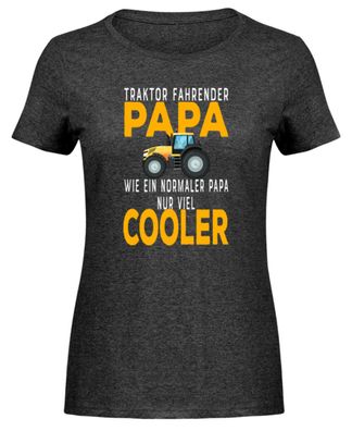 Traktor fahrender Papa Geschenk Bauer - Damen Melange Shirt