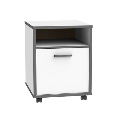 Rollcontainer Keijo 13 Weiß Wolfram Grey 50x64x52 cm Büro Büroschrank