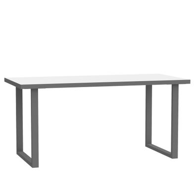 Schreibtisch Keijo 15 Weiß Wolfram Grey 160x74x75 cm Bürotisch Büro