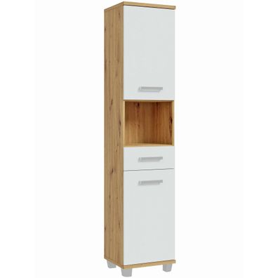 Hochschrank Viola 1 Secret Grey 41x187x35 cm Seitenschrank Badschrank