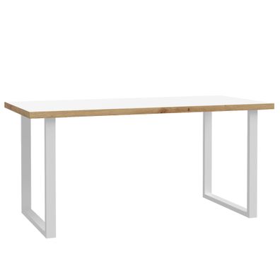 Schreibtisch Keijo 15 Weiß Artisan Oak 160x74x75 cm Bürotisch Büro