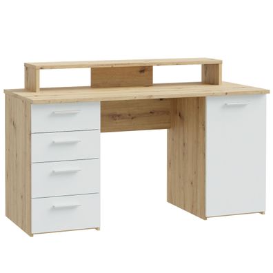 Schreibtisch Nala 5 Artisan Oak 145x91x60 cm Bürotisch PC-Tisch