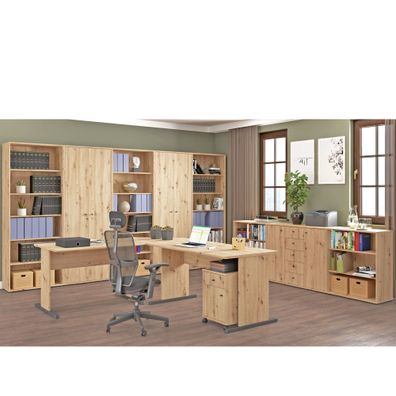 Arbeitszimmer Tegan 30 Artisan Oak 12-teilig Büro Schreibtisch Schrank