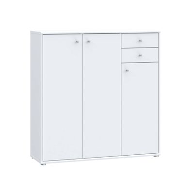 Sideboard Tegan 3 weiß 109x111x35 cm Bürokommode Büro Kommode