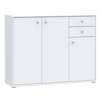 Kommode Tegan 6 weiß 109x86x35 cm Bürokommode Büro Sideboard