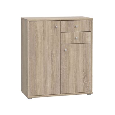 Kommode Tegan 8 Sonoma Oak 74x86x35 cm Bürokommode Büro Sideboard