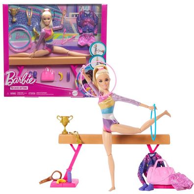 Turnspaß | Barbie Mattel HRG52 | Puppe im Spielset mit Schwebebalken