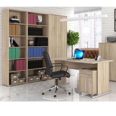 Arbeitszimmer Tegan 39 Sonoma Oak 5-teilig Büro Schreibtisch Schrank