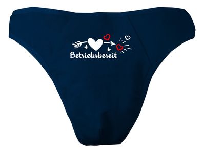 Herren String Tanga bedruckt mit "Betriebsbereit"