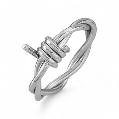 Silber-Ring im Stacheldraht-Design