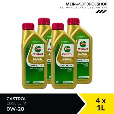 Castrol Edge 0W-20 LL IV 4x1 Liter