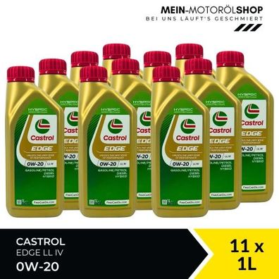 Castrol Edge 0W-20 LL IV 11x1 Liter