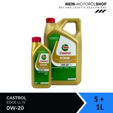 Castrol Edge 0W-20 LL IV 5 + 1 Liter