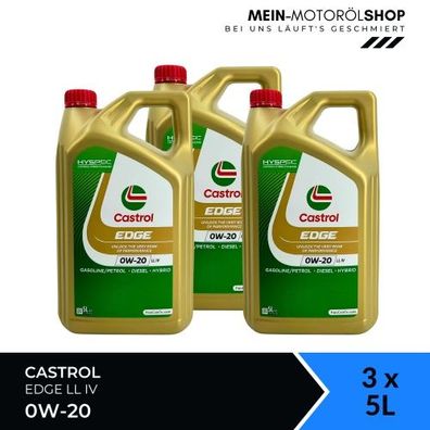 Castrol Edge 0W-20 LL IV 3x5 Liter