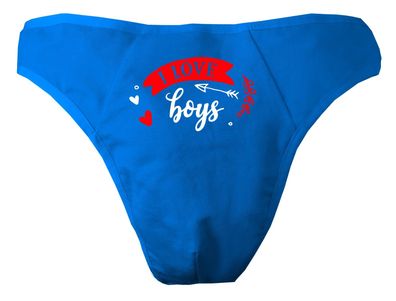 Herren String Tanga bedruckt mit "I love boys"