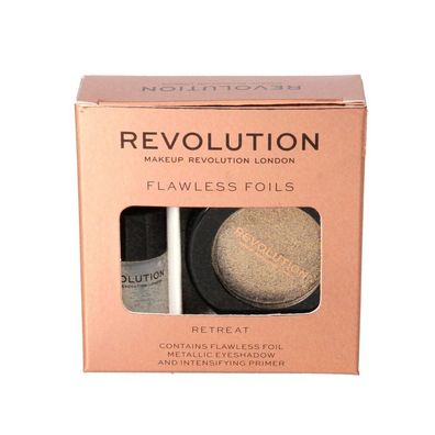 Makeup Revolution Flawless Foils Metallic Eye Shadow+Base Retreat 1op