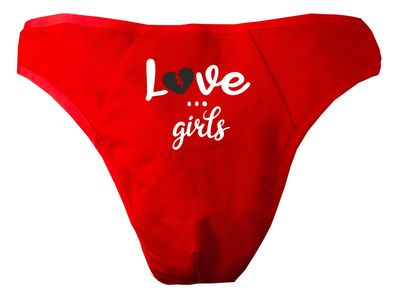 Herren String Tanga bedruckt mit "Love .. girls"