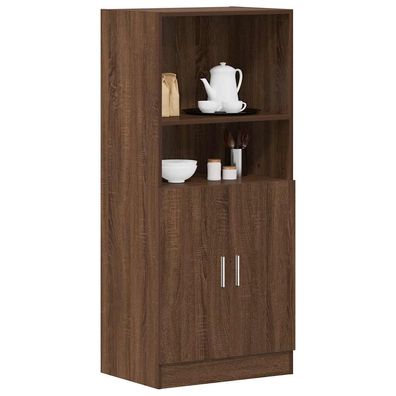 vidaXL Küchenschrank Braun Eichen-Optik 57x41,5x131,5 cm Holzwerkstoff