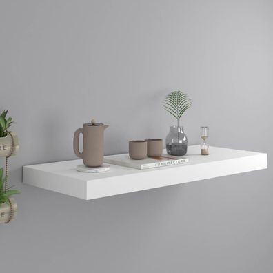 vidaXL Schweberegal Weiß 60x23,5x3,8 cm MDF