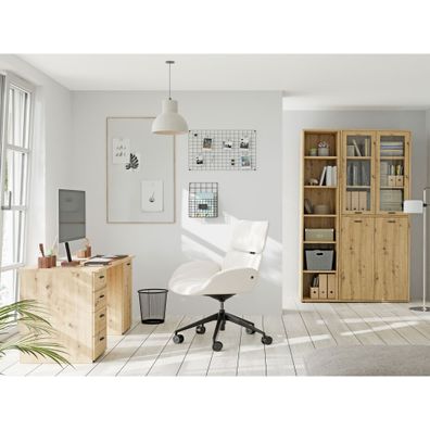 Arbeitszimmer Gobbo 24 Artisan Oak 3-teilig Bürotisch Aktenschränke