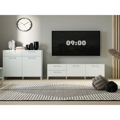 Wohnzimmer Simke 21 Secret Grey 2-teilig Lowboard Sideboard Esszimmer