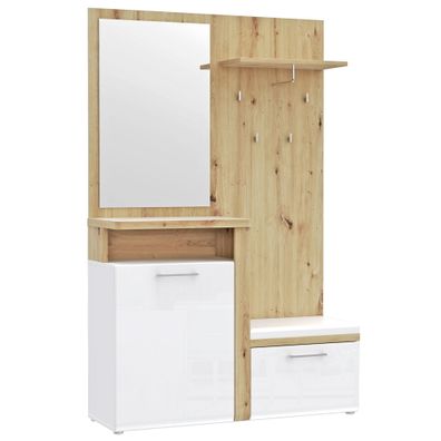 Garderobe Talena 11 Weiß 130x205x45 cm Flur Diele Garderobe Schränke