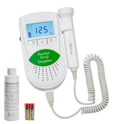 Sonoline B Fetal Doppler grün mit 3 MHz Sonde + Ultraschallgel + Batterien