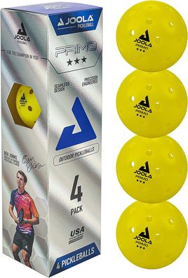 JOOLA Pickleball Primo Ball (4 pack) | Tennis Tischtennis Bälle Schlagspiel