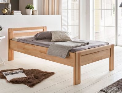 Seniorenbett Peer Comfort Kernbuche geölt Größe nach Wahl Holzbett