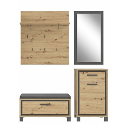 Garderobe Trace 42 Artisan Eiche 180x200x45 cm Flurmöbel Dielensets