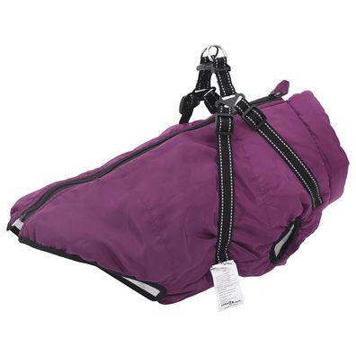 vidaXL Hundemantel mit Geschirr Wasserdicht Reflektierend Lila 6XL