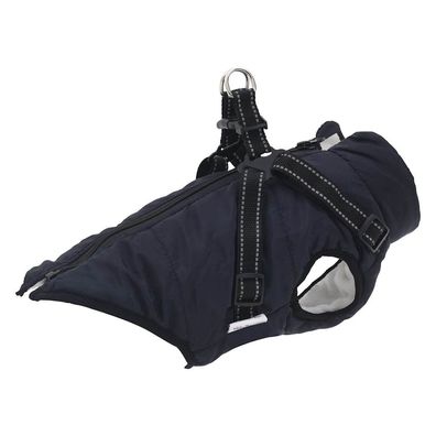 vidaXL Hundemantel mit Geschirr Wasserdicht Marineblau 2XL