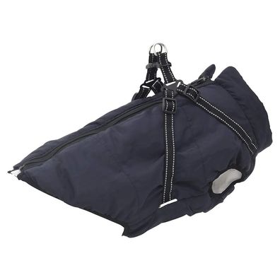 vidaXL Hundemantel mit Geschirr Wasserdicht Marineblau 5XL