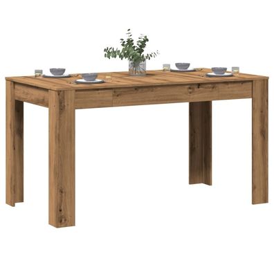 vidaXL Esstisch Artisan-Eiche 140x74,5x76 cm Holzwerkstoff