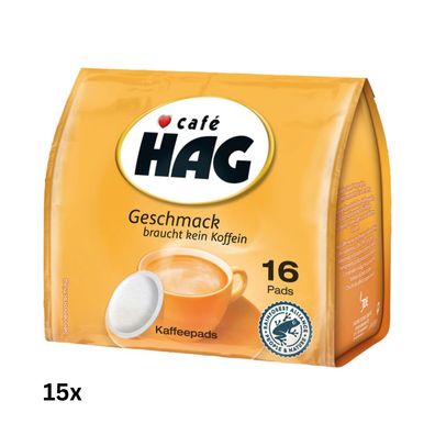 Café Hag Kaffee-Pads, entkoffeiniert, 16 Portionen, 1,575kg (15x105g)