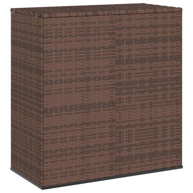 vidaXL Garten-Kissenbox PE Rattan 100x49x103,5 cm Braun