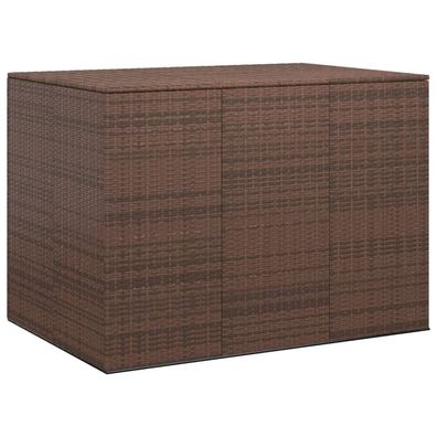 vidaXL Garten-Kissenbox PE Rattan 145x100x103 cm Braun