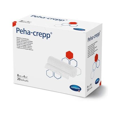 10x Hartmann Peha-crepp® superelastische Fixierbinde - 20 Stück - 8 cm x 4 m | Packun