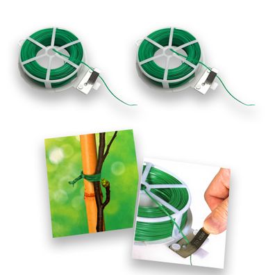 2x 75m Bindedraht Pflanzenbinder Pflanzendraht Gartendraht Wickeldraht 0,05€/m